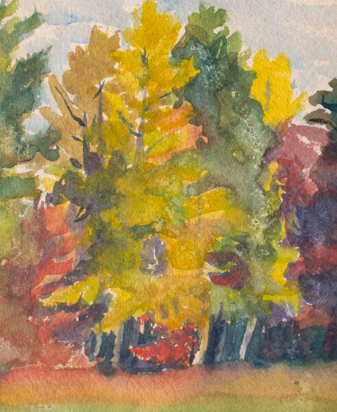 unbekannt - Waldlandschaft - 1926 - Aquarell
