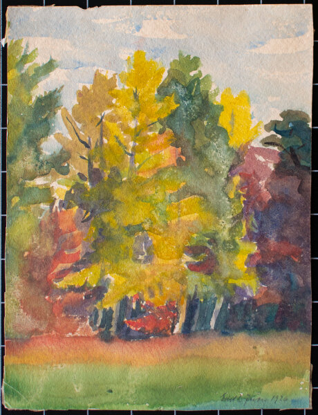 unbekannt - Waldlandschaft - 1926 - Aquarell
