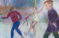 unbekannt - Schlittschuhlaufen - o.J. - Pastell