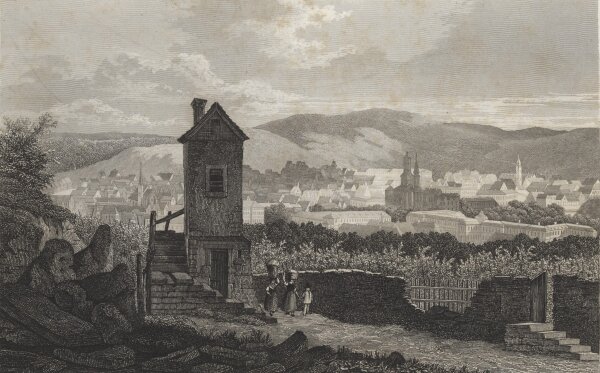 C. Gerstner - Stadtansicht von Stuttgart - 1837 - Stahlstich