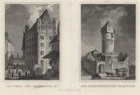 H. Worms - Fahrgasse und Sachsenhäufer Warte bei...