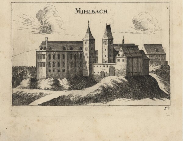Georg Matthäus Vischer - Schloss in Mühlbach am Manhartsberg - 1672 - Kupferstich