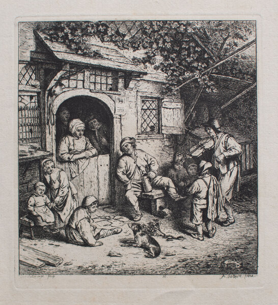 Adriaen van Ostade - Der Geiger - o.J. - Radierung