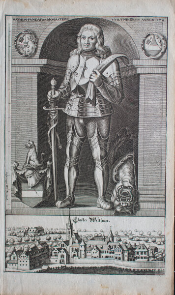 Matthäus Merian der Ältere - Kloster Wilthan bei Innsbruck - o.J. - Kupferstich