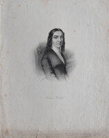 P. Wurster - Porträt der Schriftstellerin Emma Niendorf, bzw. Emma von Suckow - o.J. - Kupferstich