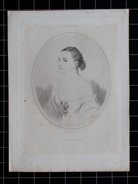 Unbekannt - Porträt Mlle Piccolomini - o.J. - Punktstich