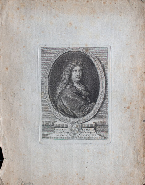 Pierre Dupin nach N. de Largillierre - Porträt Charles le Brun - o.J. - Kupferstich