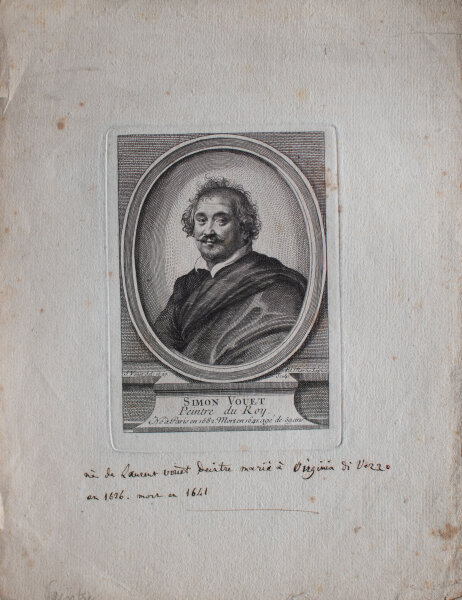 Renée-Élisabeth Lépicié - Porträt Simon Vouet - o.J. - Kupferstich