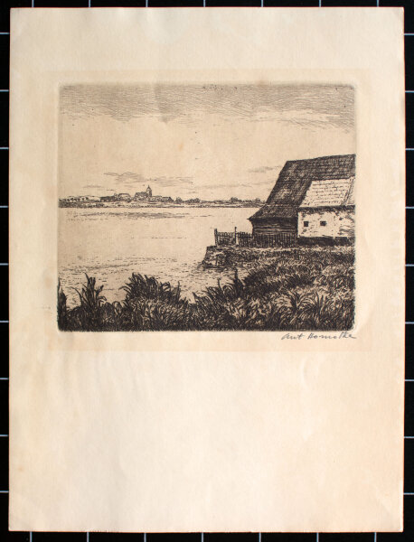 Antonin Homolka - See in Horusice, Tschechien - o.J. - Radierung