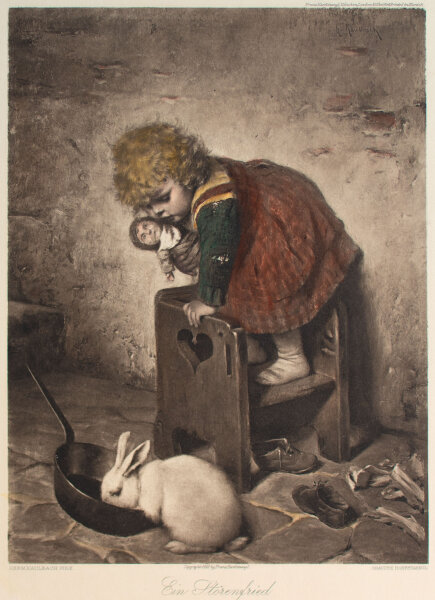 Franz Hanfstaengl - Ein Störenfried - 1892 - Farbheliogravure