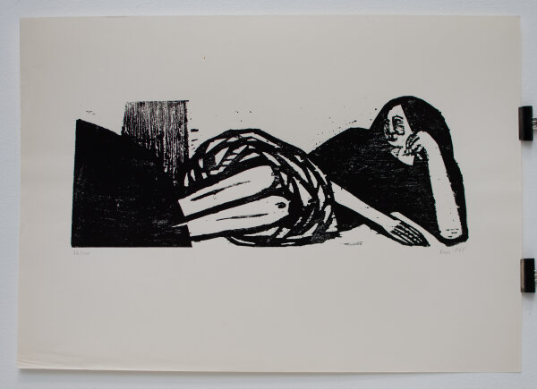 Kus - Liegende - 1968 - Holzschnitt