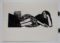 Kus - Liegende - 1968 - Holzschnitt