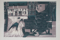 M. Schreiber - Figuren im Raum - 1970 - Lithografie