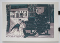 M. Schreiber - Figuren im Raum - 1970 - Lithografie