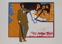 M. Schreiber - Figuren im Raum - 1970 - Lithografie