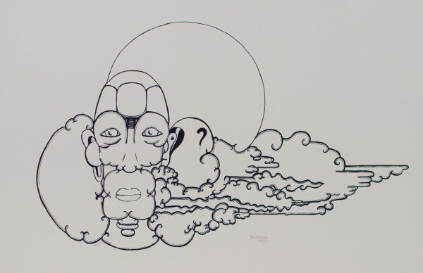 unleserlich signiert - Flughafen - 1974 - Siebdruck