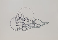 unleserlich signiert - Flughafen - 1974 - Siebdruck