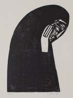 D. M. Kus - Trauer I - 1972 - Holzschnitt