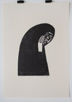 D. M. Kus - Trauer I - 1972 - Holzschnitt