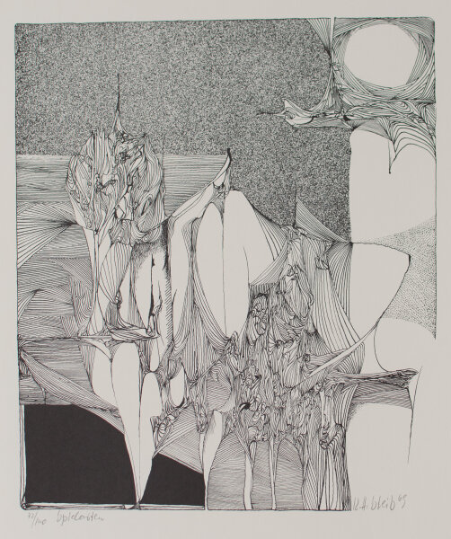 Menzel - Verschlingung - 1966 - Holzschnitt