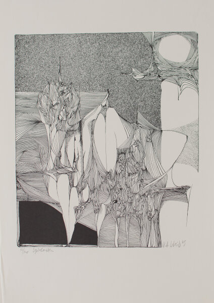 Menzel - Verschlingung - 1966 - Holzschnitt