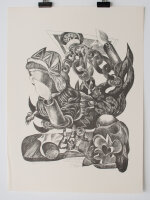 Menzel - Verschlingung - 1966 - Holzschnitt