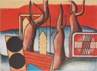 unleserlich signiert - Landschaft - 1972 - Farblithografie