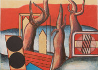 unleserlich signiert - Landschaft - 1972 - Farblithografie