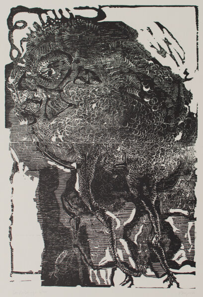 N. Kruger - Der Vierbeinige - 1966 - Holzschnitt