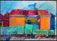 Unbekannt - Hausansicht - 1993 - Pastell