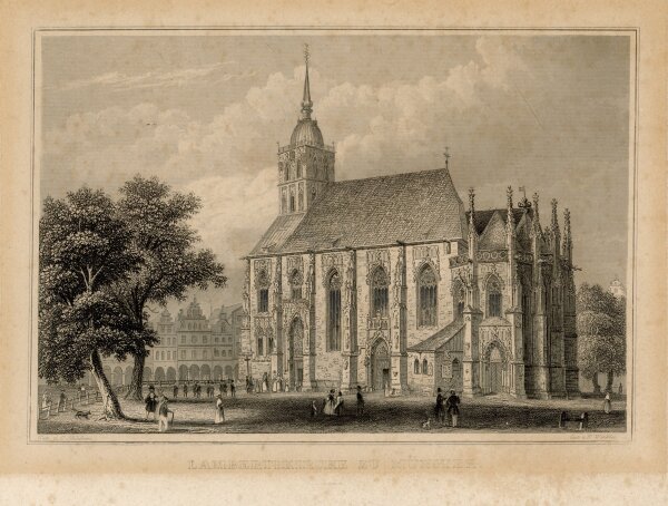 Henry Winkles - Lambertikirche zu Münster - o.J. - Stahlstich