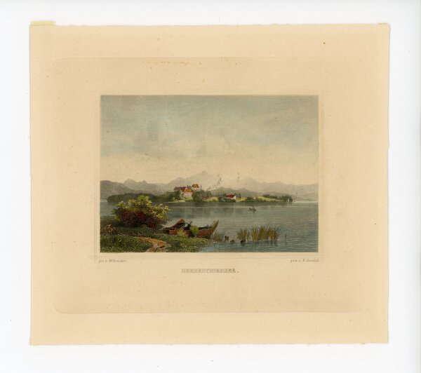 Carl Gunkel - Herrenchiemsee - o.J. - Kolorierter Stahlstich