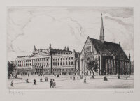 unleserlich signiert - Paulinerkirche in Leipzig - o.J. -...