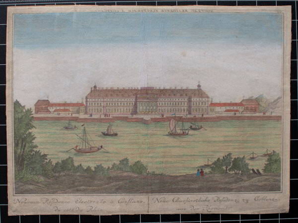 unbekannt - Churfürstliche Residenz zu Coblenz - o.J. - colorierter Kupferstich