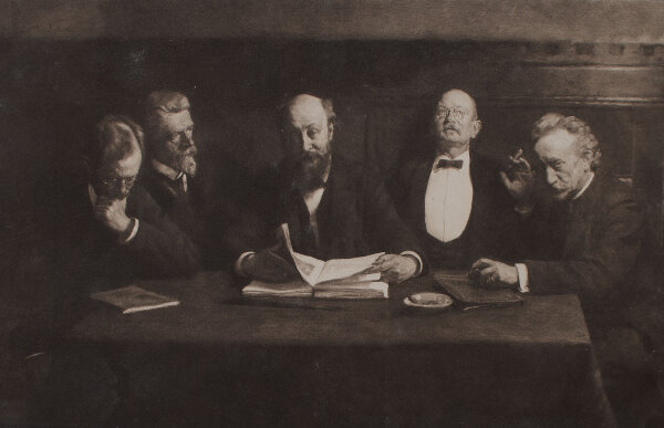 Alfred Jacobsens - En udstillingskomité/Ein Ausstellungsausschuss - o.J. - Heliogravur