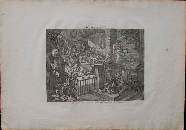 William Hogarth - Paul before Felix - o.J. - Kupferstich