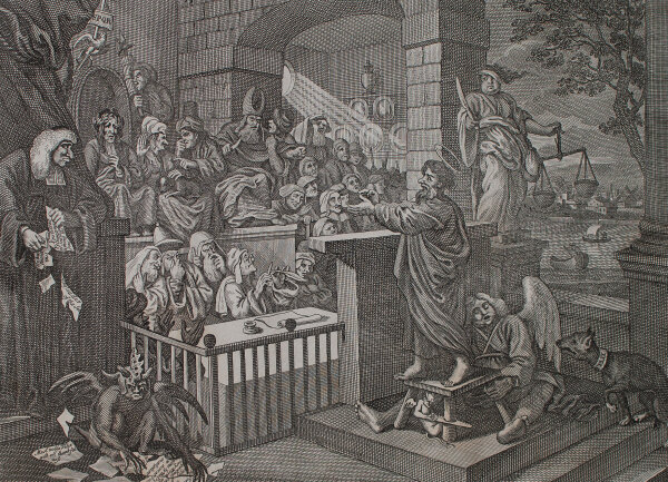 William Hogarth - Paul before Felix - o.J. - Kupferstich