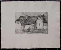 S. Werner - Altes Bauernhaus - 1977 - Radierung