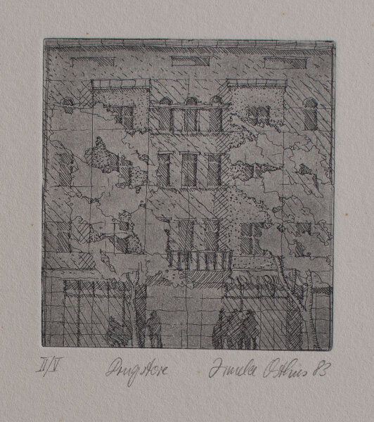 Irmela Osthus - Drugstore - 1983 - Radierung
