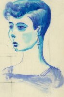 unbekannt - Weibliches Portrait - o.J. - Aquarell