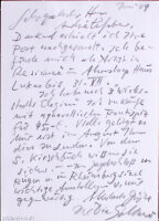 Dieter Goltzsche - Frauenbildnis, Postkarte - 2009 - Zeichnung