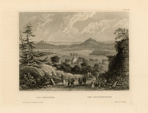 unbekannt - Die Heldburg und der Strauchhayn - o.J. - Stahlstich