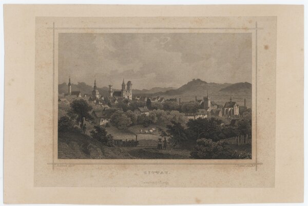 Johann Poppel - Zittau - um 1835 - Stahlstich