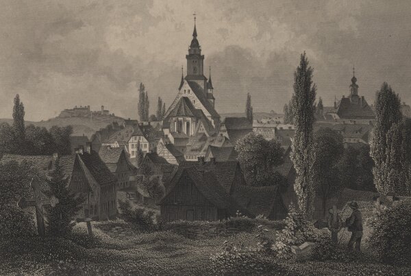 L. Oeder - Oederan - um 1835 - Stahlstich