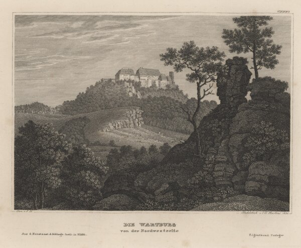 Johann Georg Martini - Wartburg - um 1835 - Stahlstich