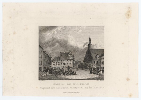 Carl Justus Ludwig Pescheck - Zwickau - um 1835 - Stahlstich