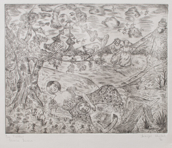 Margot Schubert - Im Frühling - 1976 - Radierung