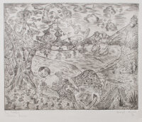 Margot Schubert - Im Frühling - 1976 - Radierung