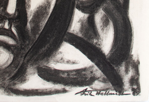 Fritz Hellmich - Masken - 1969 - Kohle
