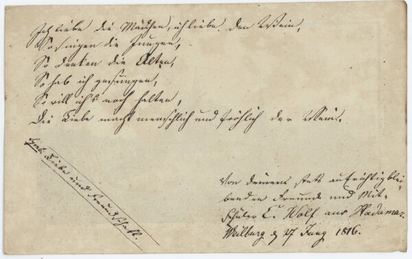 Unbekannter Künstler - Meissen vom Elbufer aus gesehen - um 1815 - Radierung